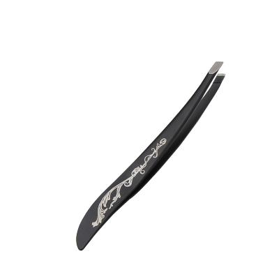 China Wholesale Popular Factory Price Eyebrow Tweezers Beauty Tool Black Eyebrow Tweezers for sale