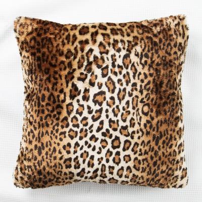 China Tiger Animal Texture Faux Fur Sofa Pillow Case Home Decor Anti-Decubitus Cushion Cover for sale