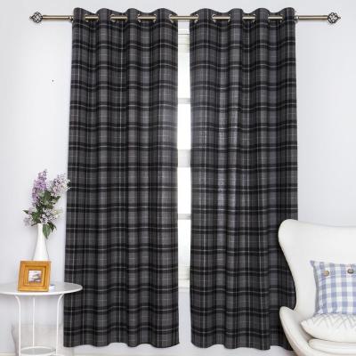 China Blackout Plaid Luxury Classic Curtains For Bedroom Living Room Drapes For Window Decoration for sale