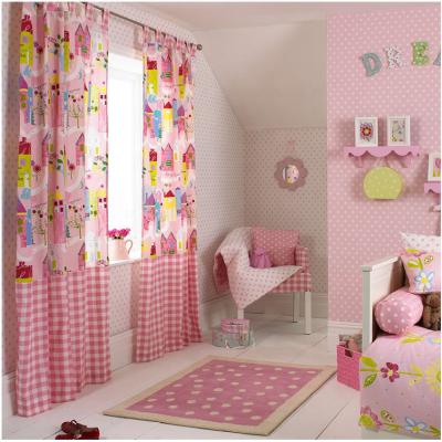 China New style cartoon style pattern in logos american cute curtain custom design for sale