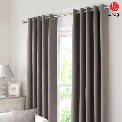 China Blackout Amazon Sale Curtain Solid Color Hot High Shading Blackout Polyester Thermal Insulated Curtain For Living Room for sale