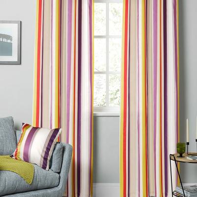 China China Wholesale Luxury Blackout Home Textiles Ready Made Fancy Blackout Shading Striped Window Curtain for sale