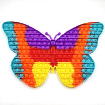 China New Anti-stress Large Butterfly Push Bubble Sensory Pushing Person Toy For Autism for sale