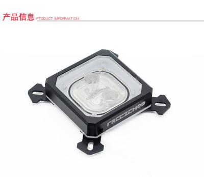 China Processor Computer CPU Water Cooling Block RGB Red Copper Header. for sale