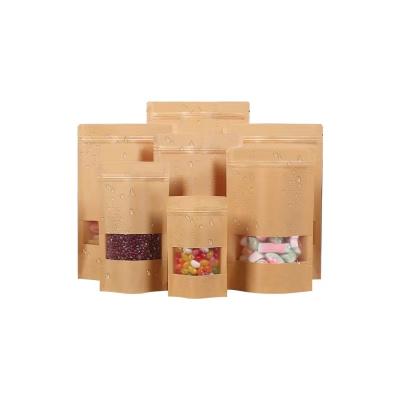 China Aseptic Cheap Fashion Small Baking Donut Toast Bread Packing Brown Paper Kraft Bag With Clear Window For Food for sale