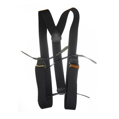 China Y-back Y back shape adjustable elastic pant suspenders brace waistband wholesale black color with custom logo for men for sale