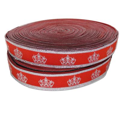 China Sustainable Fashion Damask Woven Jacquard Ribbons for sale