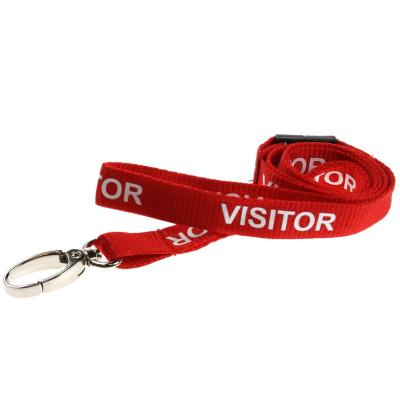 China Polyester Customized Two Color Silk Screen Printing Loose Lanyard for sale