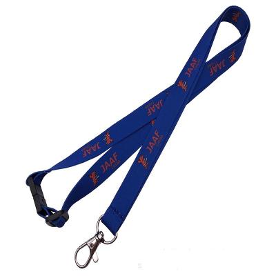 China Promotional Gift Personalized Polyester Neck Lanyard Key Chain Strap With Custom Brand Logo Sublimation Heat Transfer Printing for sale