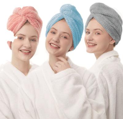 China Designer Towels Hair Towel Child Safe Hair Wrap Turban for sale