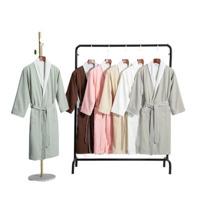 China Luxury QUICK DRY double-layer five-star hotel men's bathrobe hotel bathrobe nightgown gabardine men's and women's bathrobe for sale