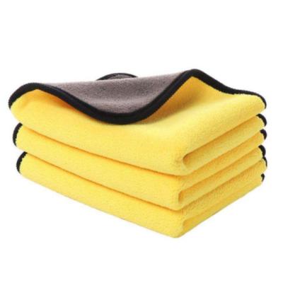 China Microfiber Plush Car Towel 800GSM Car Care Absorbent Car Towels Drying Durable Luxury Double Layer Towel for sale