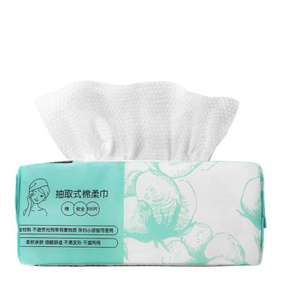 China Wholesale Child Safe Cotton Disposable Face Towels Dry Disposable Makeup Remover Towel Wet Amphibious Face Towel for sale