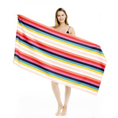 China Sustainable Summer Beach Blanket Plain Plush Towel For Beach for sale