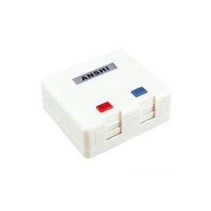 Chine Boîte extérieure de bâti de 2 ports pour le module RJ45, boîte extérieure du bâti Cat6 avec la protection de la poussière à vendre