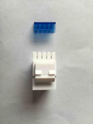 China CAT3 Rj45 Keystone Jack White Rj11 Modular Jack UTP Gold Plating With Dust Cap for sale