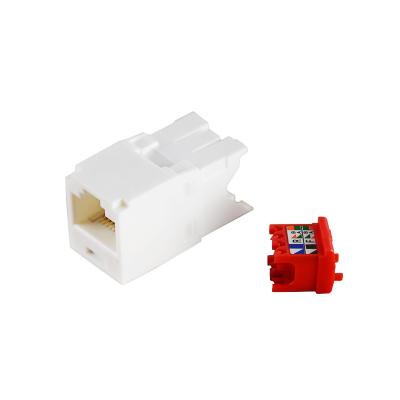 China Cat5e modulaire jack utp rj45 keystone jack RJ45 CAT5E netwerkcoupler netwerk keystone jack UTP niet afgeschermd Te koop