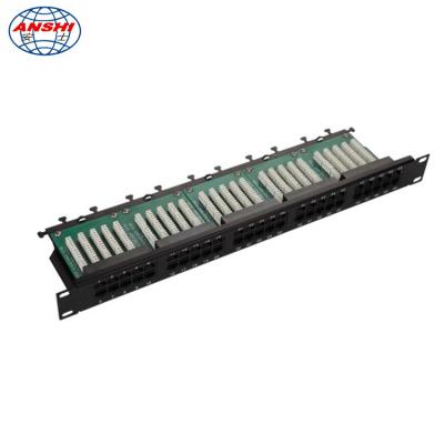 China Professional 110 IDC / Krone IDC Cat3 Patch Panel , 25 / 50 Port Voice Patch Panel 6P4C for sale