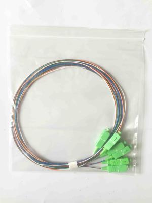 China 12 Cores Optical Fiber Patch Cord SC / APC 1.5 Meter Fiber Optic Pigtail for sale