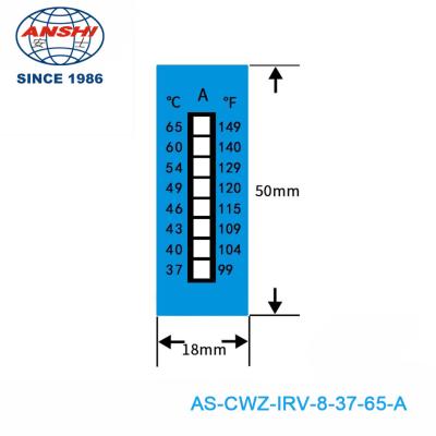 China Instant Read Temperature Measuring Strips 37-65c 99-149f Fast Red Indicator for sale