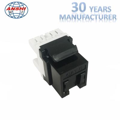 China Press Fit PC Material CAT6 RJ45 Tool Free Keystone Jack for sale