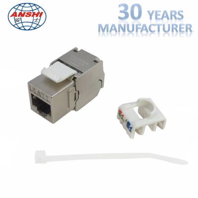 China Cat5e CAT6 CAT6A CAT7 RJ45 Toolless protegeu STP Jack trapezoide à venda