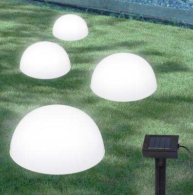 China Garden Outdoor Decking Driveway Lamp Path Picosecond Ball Track Light Auto On/Off Solar Powered Half Set of 4 for sale