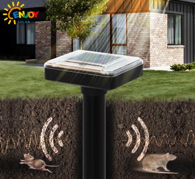 China ENJOYSOLAR Outdoor Solar Ultrasonic Mole Repeller Garden/Yard/Mole Repeller for Outdoor Pet Safe Home Rat Mouse Solar Yard Reflector for sale