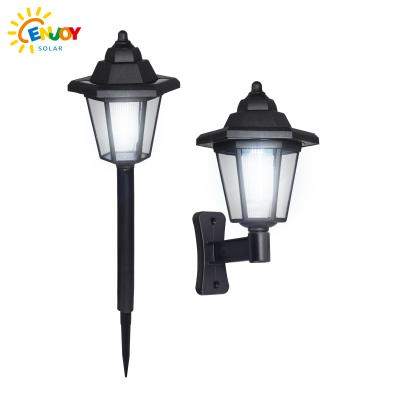 China 2-in-1 Style ENJOYSOLAR Solar Pathway Garden Yard Decoration Wall Mount 2-in-1 Style Outdoor Waterproof Solar Pathway Light for sale