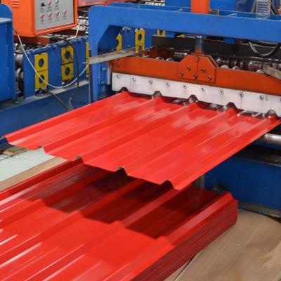 China Hot Sale Construction 0.45mm Galvanized Color Coated Corrugated Iron Roofing Sheets Plate Price for sale