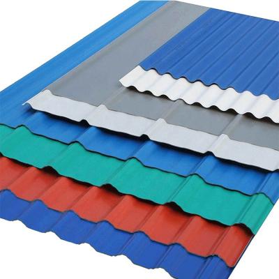 China Construction Prepainted Steel Plate Galvanized Color Coated Corrugated Roofing Tiles Roofing Sheet PPGI for sale