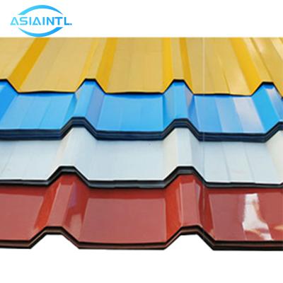 China Cold / Hot Rolled Corrugated Sheet Steel Construction Color Coated Galvanized Corrugated Metal Roofing Sheet for sale