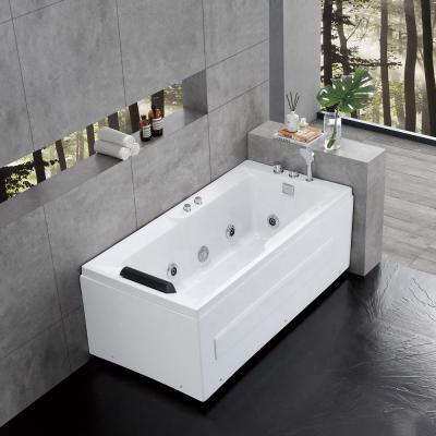 China Acrylic Deep Jetted Skirt (Straight Skirt) Whirlpool Double Side Large Soak Spa Tub for sale