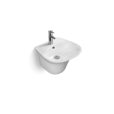 China Modern White Ceramic Wall Hung Bathroom Hand Wash Basin for sale