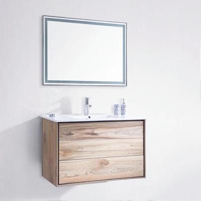 China Modern Plywood Dressing Table Enclosed Mirror Wall Hung Bathroom Vanities And Sinks for sale