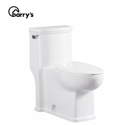 China Modern Double Flush Ceramic Flush One Piece Double Ware Sanitary Ware Toilet With Soft Closing Seat for sale