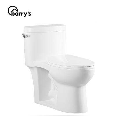 China 4.8L Ceramic Double Flush Water Bathroom One-piece Washdown Toilet Sanitary Design for sale