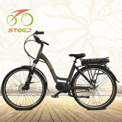 China New Model Aluminum Alloy Motor 250w Mid Drive City Electric Bike For Europe for sale