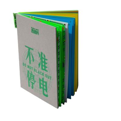 China paper & Cardboard Cover Backless Hard Books Printing Exposed Spine Book With Dust Jacket for sale