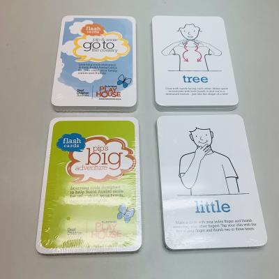 China paper & Cardboard Learning Tools Designed For Children Playing Cards Deaf Educational Cards Shrinkwrapped for sale