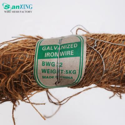 China Building construction hardware 0.7mm 4mm galvanized wire in coils with hessian or plastic woven bag packing for sale