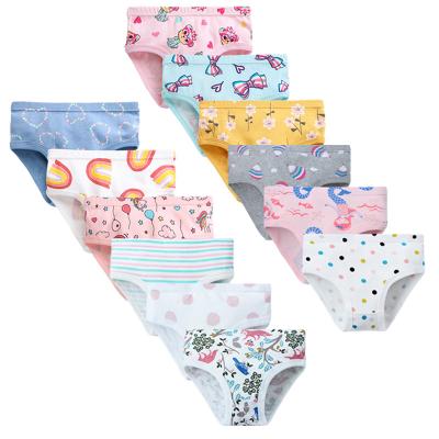 China JUNXI DIVINUS Seamless High Quality Cotton Fashion Cartoon Digital Printing Children Underwear Kids Girls Panties for sale