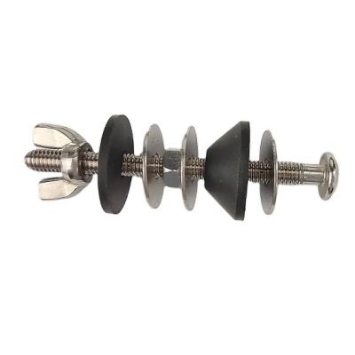 China Flat Head Toilet Stainless Steel Screw Toilet Kit Bolt Toilet Accessary Kit for sale