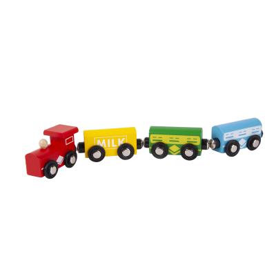 China Slot Toy Kids Toddlers Assemble Toy 4 Pcs Wooden Magnetic Train Set Toys for sale