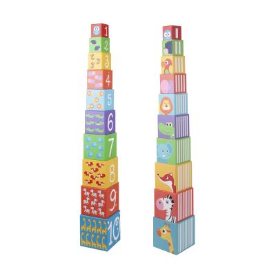 China Develop Gross Motor Skills Education Preschool Learning Baby Toy Stacking and Interlocking Cubes for sale