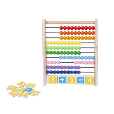 China Learn Simple Math Using Cards Nordic Style Kids Bead Educational Wooden Abacus Toys for sale