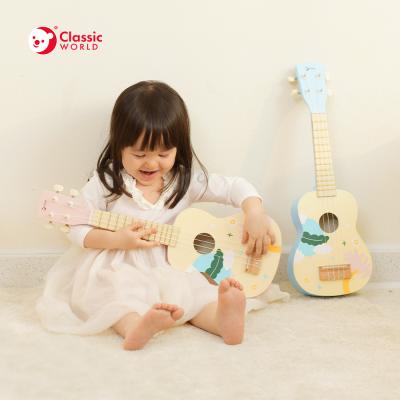 China Toy Classic World musical 2021 new Toy Child Play Kids Electronic wooden guitar musical toys for sale