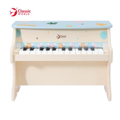 China Electronic World Classic Musical Toys Toddler Mini Wooden Home Piano For Children for sale