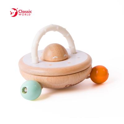 China Toy Classic World musical wooden hand rattle 6 month old baby toys for sale