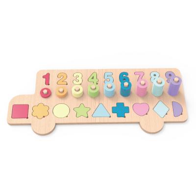 China Wooden Counting Maths Toy Stacking Blocks Toy Best Kids Wooden Montessori Educational Toys for Toddlers for sale